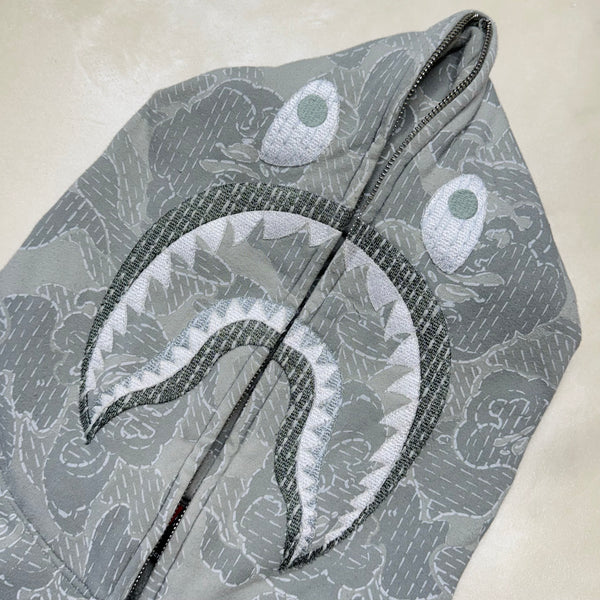 [L] Bape x Alpha Industries Collab Shark Hoodie