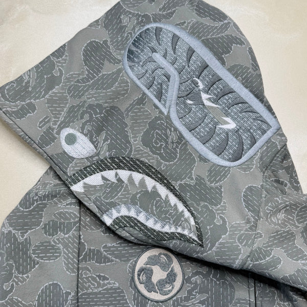 [L] Bape x Alpha Industries Collab Shark Hoodie