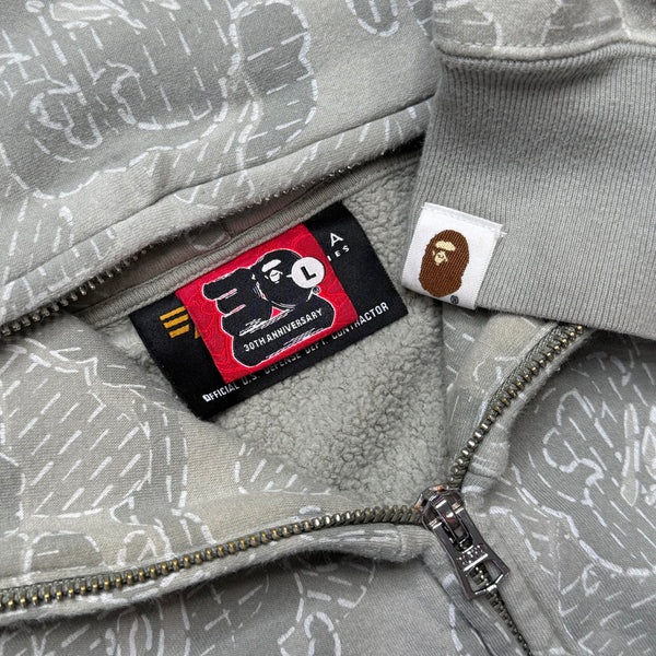 [L] Bape x Alpha Industries Collab Shark Hoodie