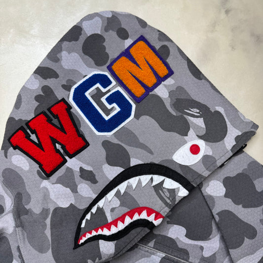 [XL] Bape Honeycomb Camo Shark Hoodie