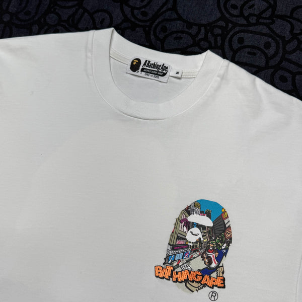 [M] OG Bape Comic Art Ape Head Tee