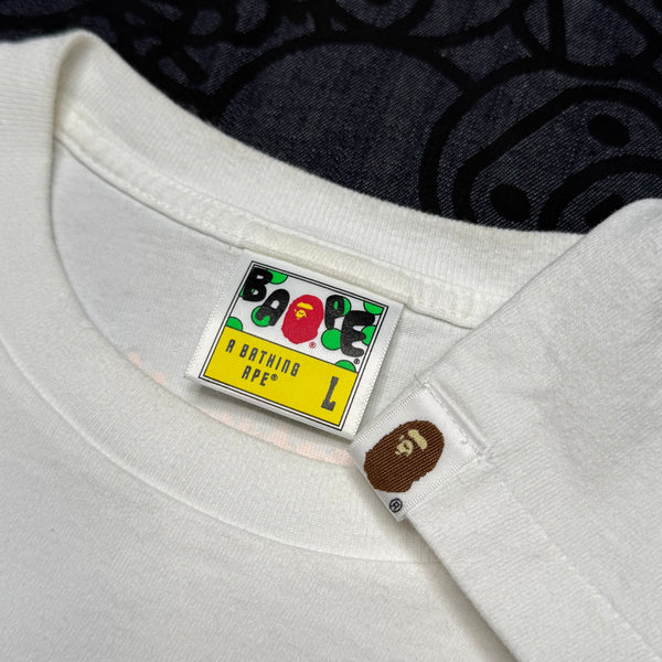 [L] Bape Katakana Ape Head Tee