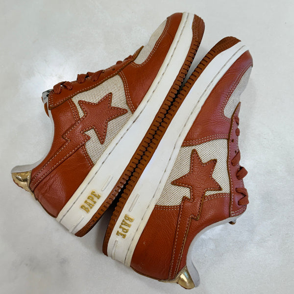 [8] Bape Brown Leather Bapestas