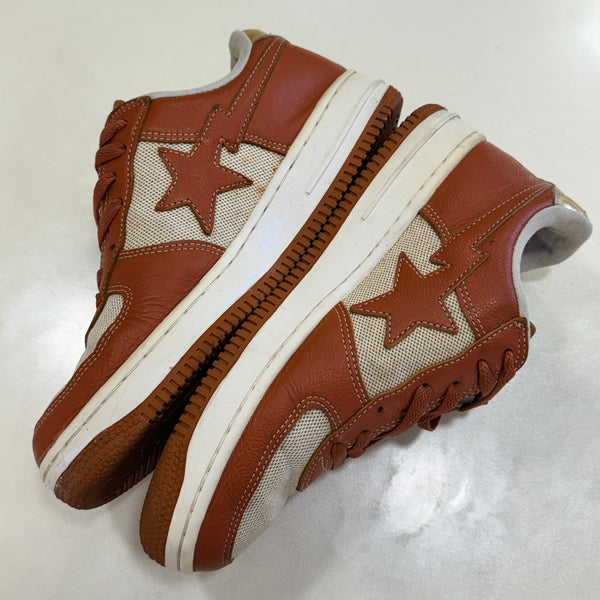 [8] Bape Brown Leather Bapestas