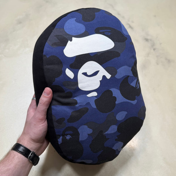 Bape Blue 1st Camo Ape Head Pillow