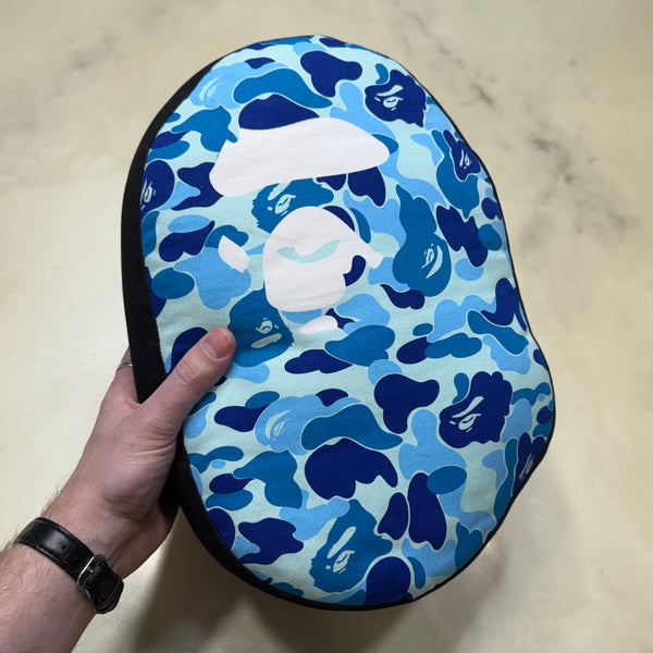Bape Blue ABC Camo Ape Head Pillow
