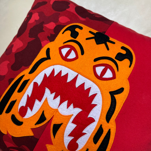 Bape Red Camo Huge Tiger Pillow