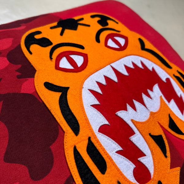 Bape Red Camo Huge Tiger Pillow