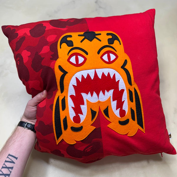 Bape Red Camo Huge Tiger Pillow