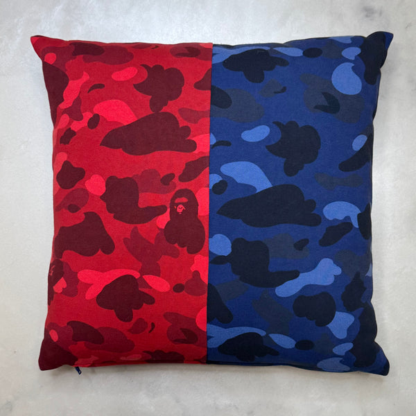Bape Split Red/Blue Camo Huge Tiger/Shark Pillow