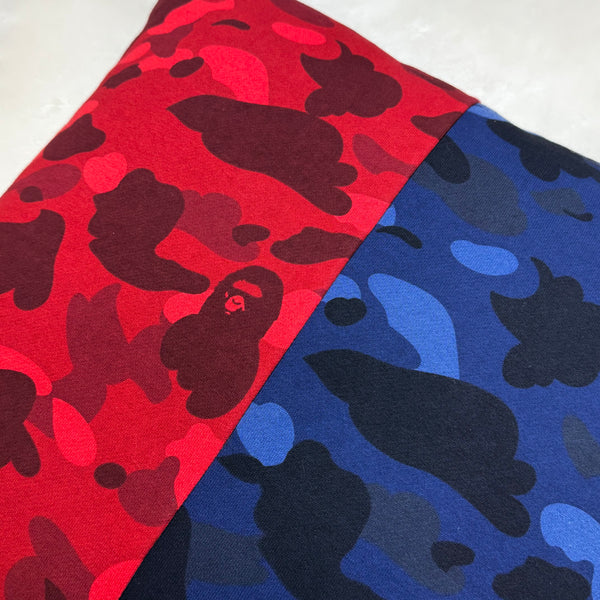Bape Split Red/Blue Camo Huge Tiger/Shark Pillow