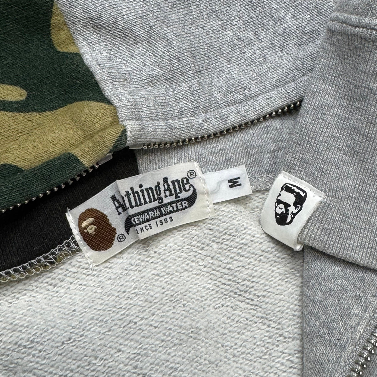 [M] Bape Land Half Camo Shark Hoodie