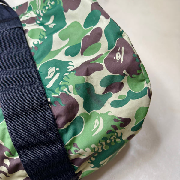 Bape Green Fire Camo Huge Duffle Bag