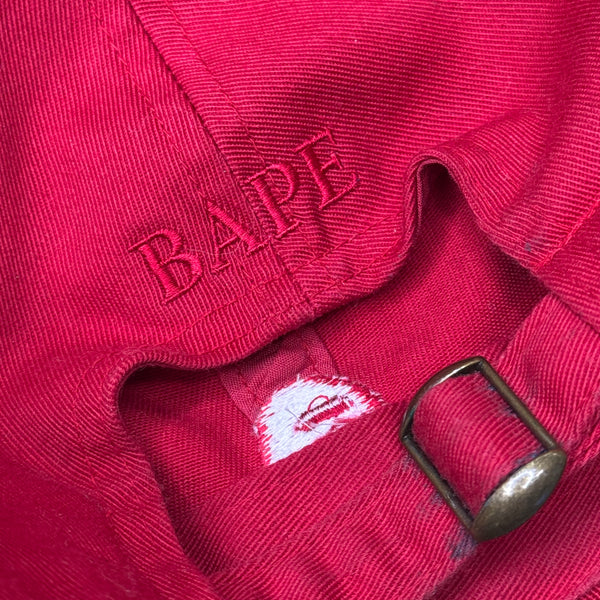 Bape Red on Red Ape Head Hat