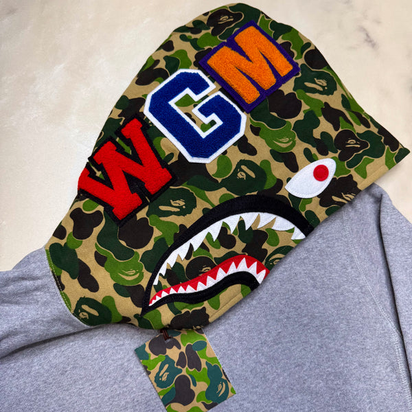 [L] Bape ABC Camo Pullover Shark Hoodie