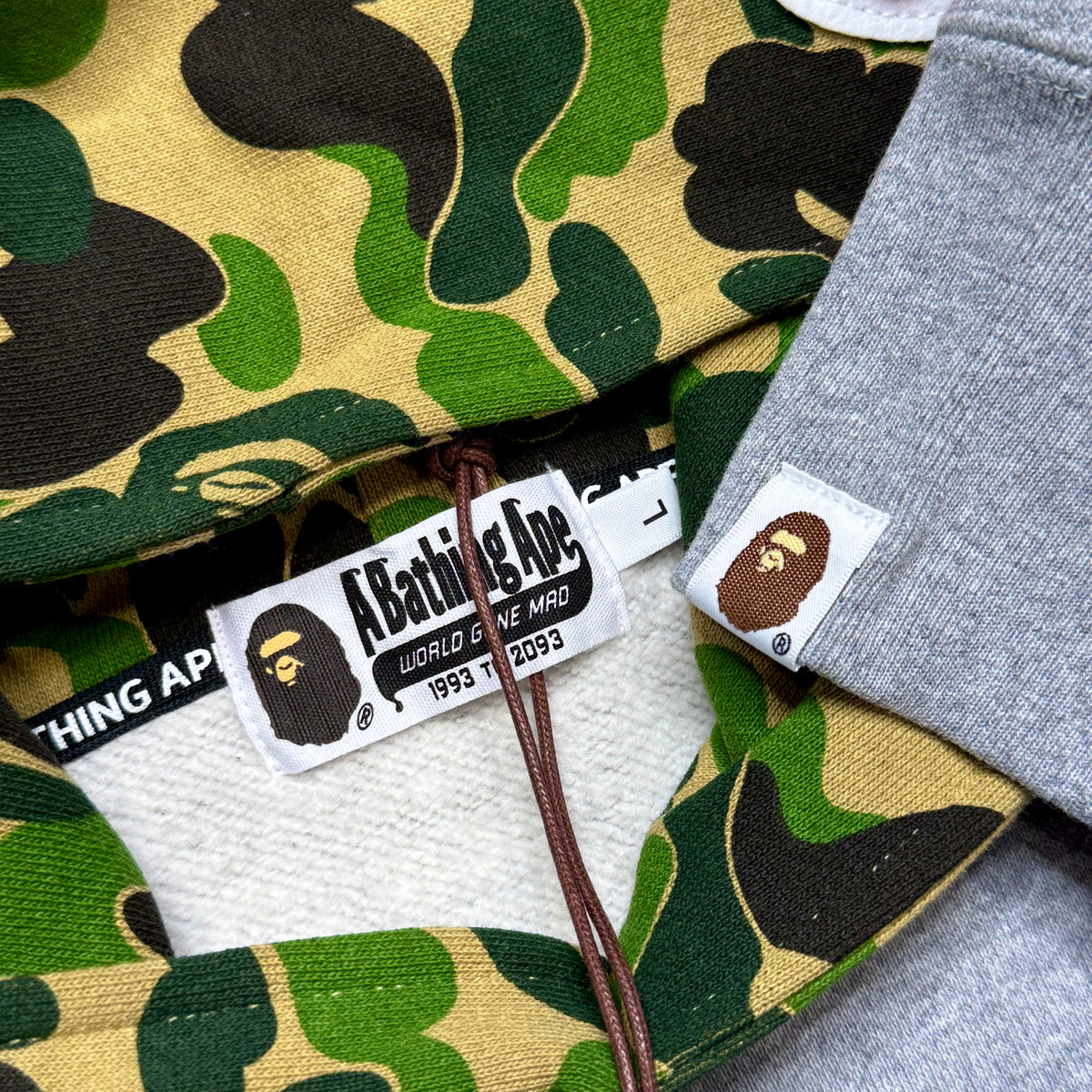 [L] DS Bape ABC Camo Pullover Shark Hoodie