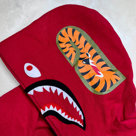 [XL] Bape Half Camo Full-Zip Shark Hoodie