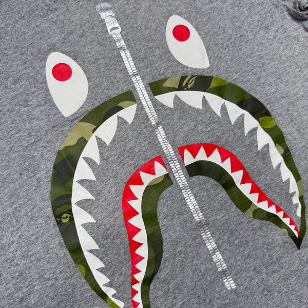 [XS] Bape Green Camo Shark Tee