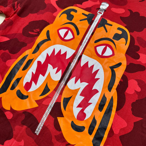 [S] Bape Red Camo Tiger Tee