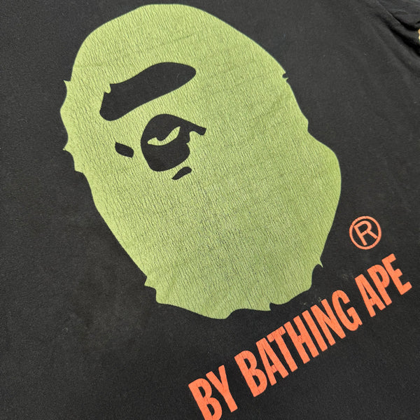 [L] Bape Olive Ape Head Tee
