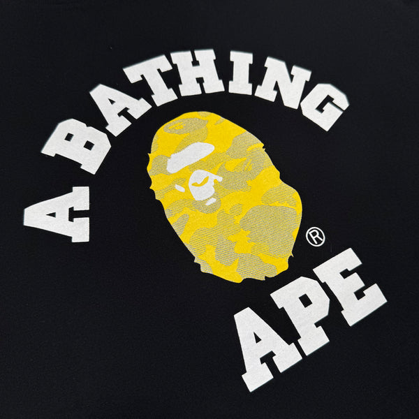 [XL] Bape Yellow Camo College Logo Tee
