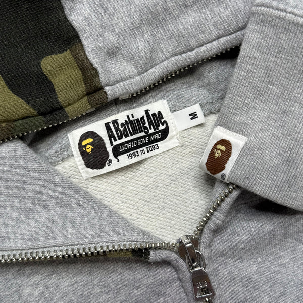 [M] Bape Grey Half Camo Shark Hoodie
