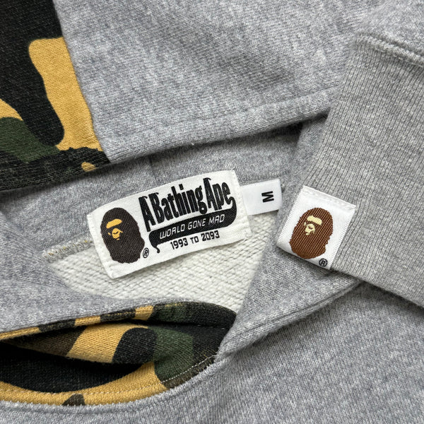 [M] Bape Grey Half Camo Pullover Shark Hoodie