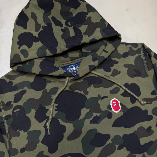 [L] Bape 1st Camo Brush College Logo Hoodie