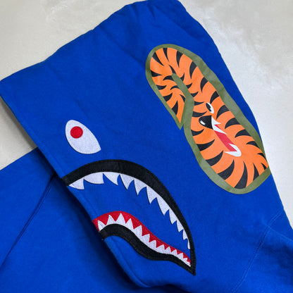[2XL] Bape Blue Pullover Shark Hoodie