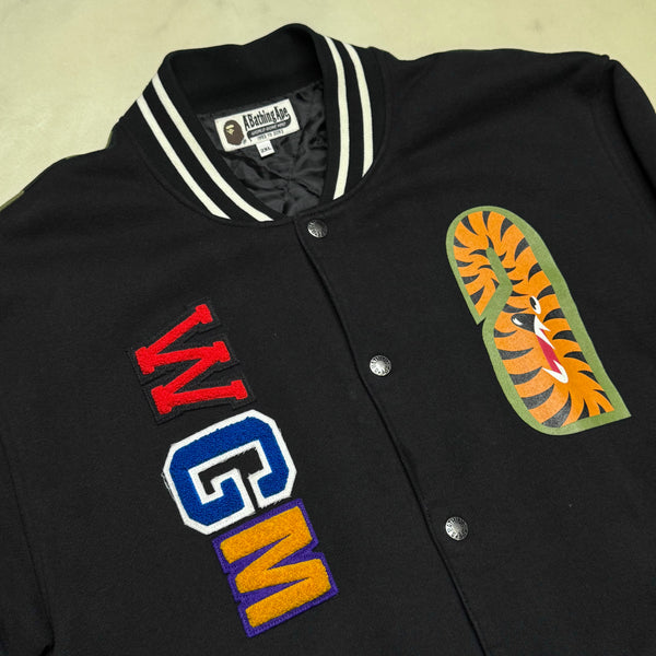 [2XL] Bape 1st Camo Shark Varsity Jacket