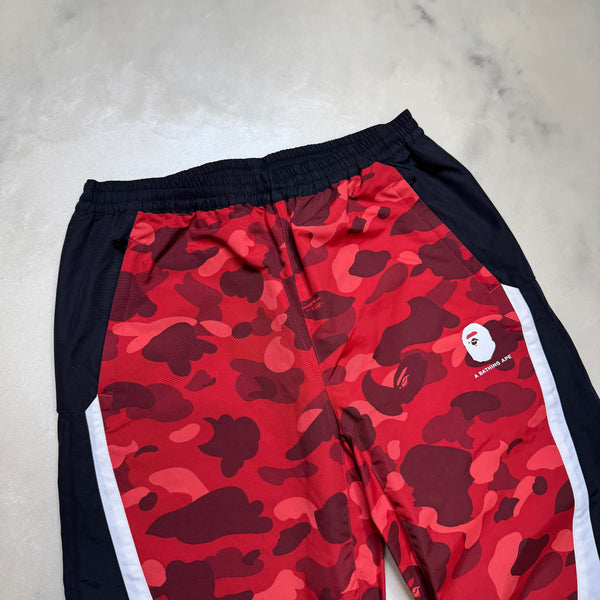 [XL] Bape Red 1st Camo Track Pants