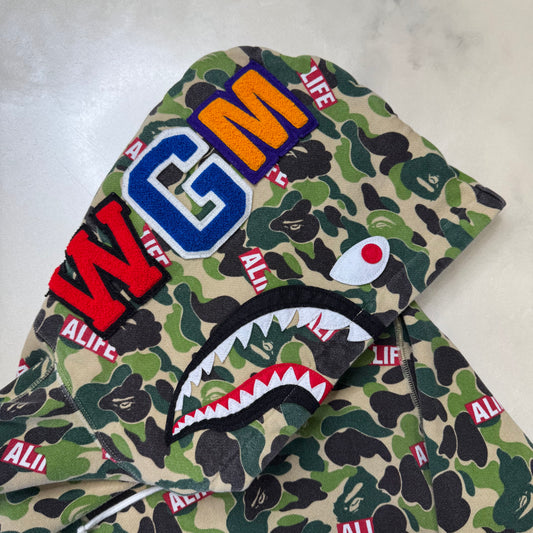 [L] Bape x ALIFE Collab Shark Hoodie