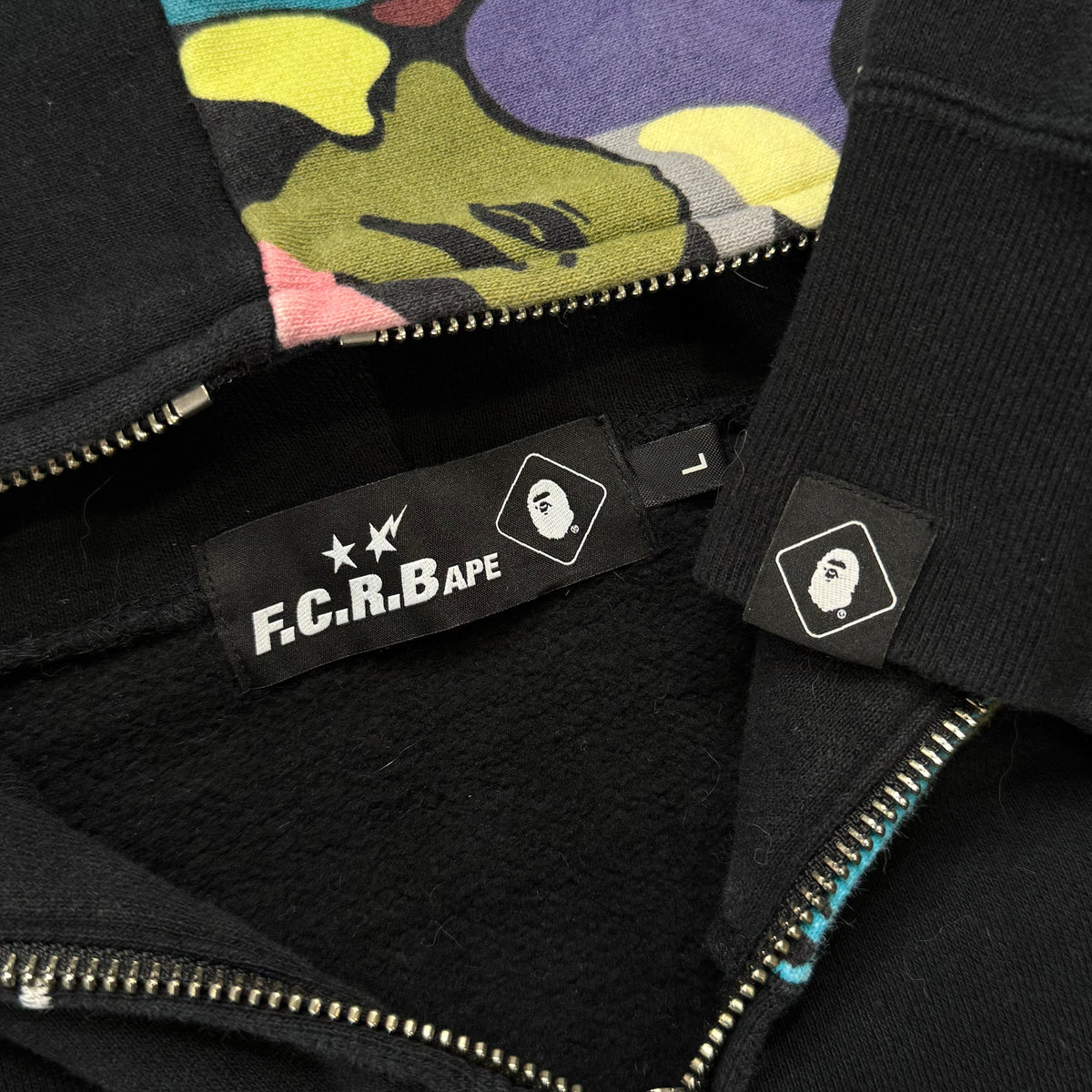 [L] Bape x FCR Bristol Collab Shark Hoodie