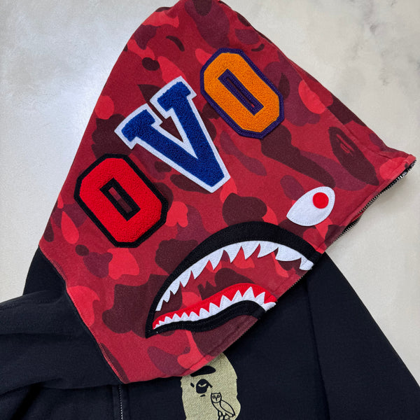 [XL] Bape x OVO Collab Full-Zip Shark Hoodie
