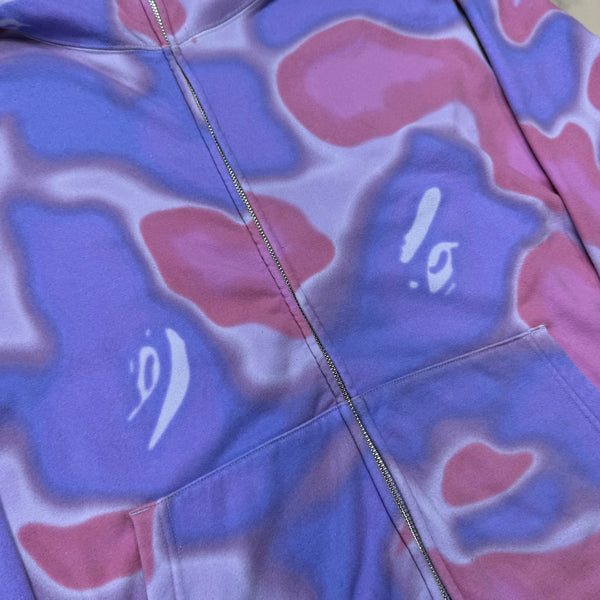 [2XL] Bape Liquid Camo Full-Zip Shark Hoodie