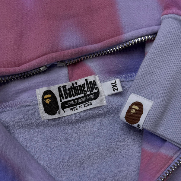 [2XL] Bape Liquid Camo Full-Zip Shark Hoodie