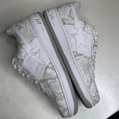 [11] Bape White Snakeskin Bapestas