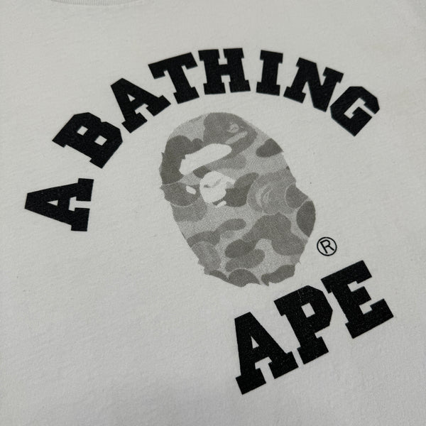 [L] Bape Grey Camo College Tee