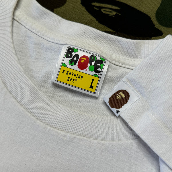 [L] Bape Grey Camo College Tee