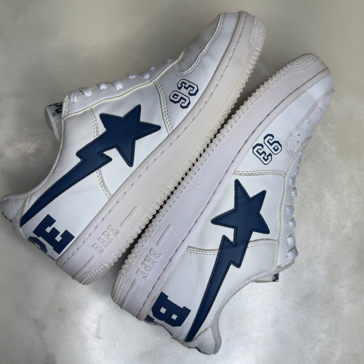 [11] Bape Navy on White 93 Bapestas