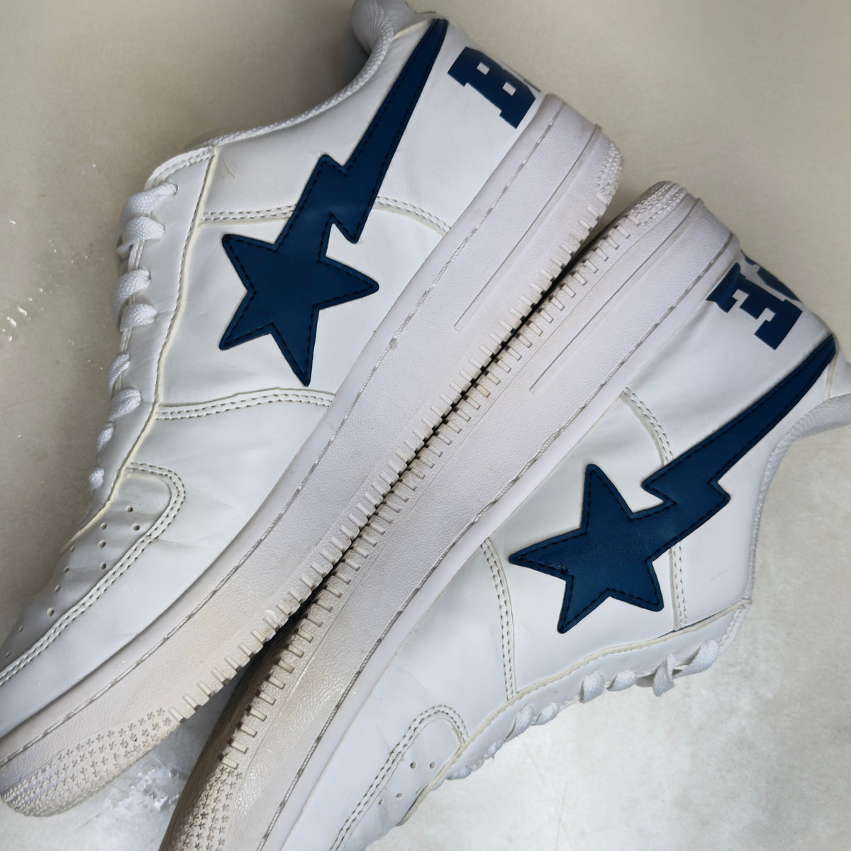 [11] Bape Navy on White 93 Bapestas