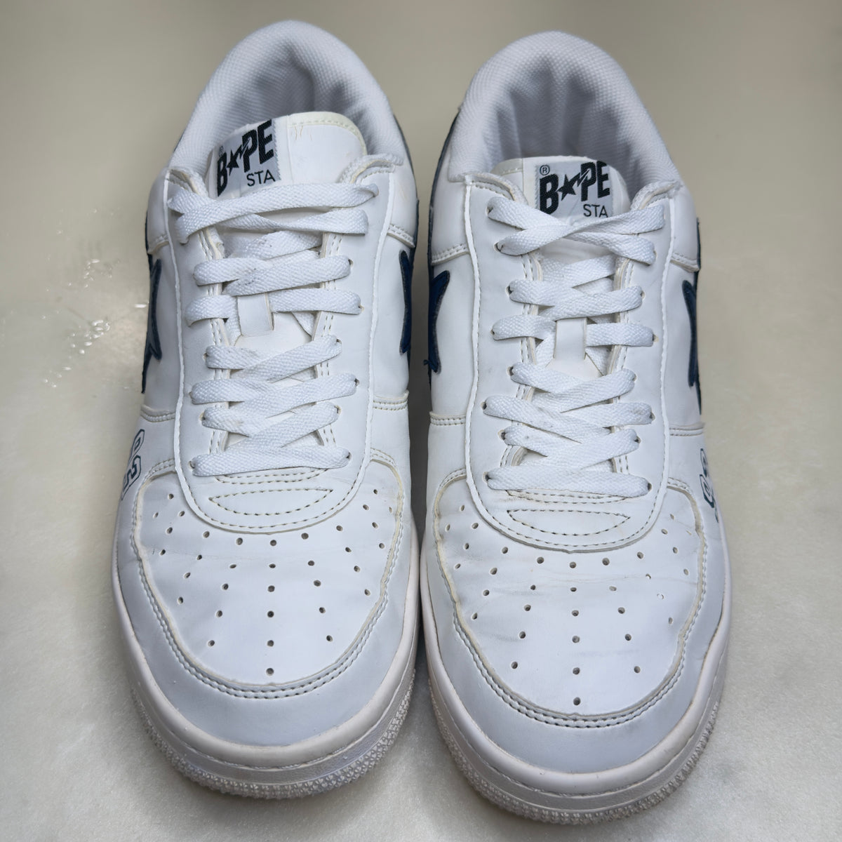 [11] Bape Navy on White 93 Bapestas