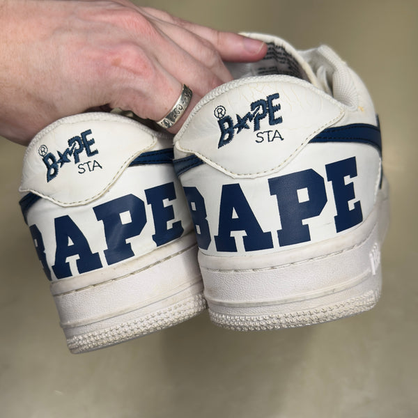 [11] Bape Navy on White 93 Bapestas