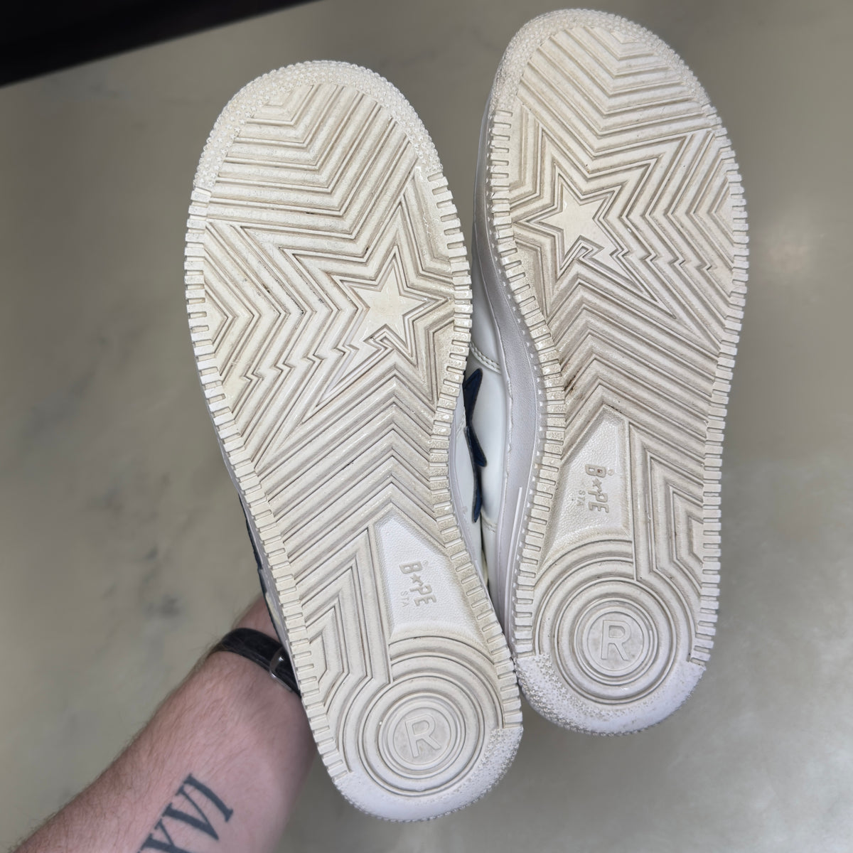 [11] Bape Navy on White 93 Bapestas