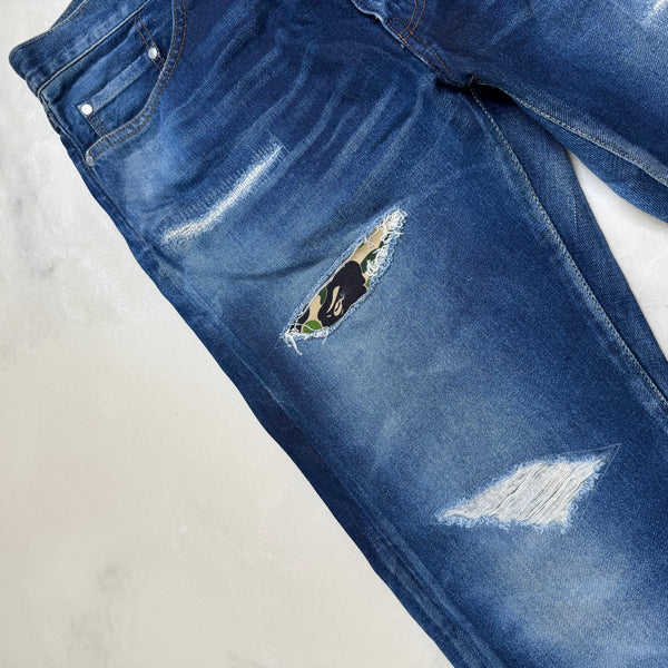 [XL] Bape Type-05 Damage Denim Jeans