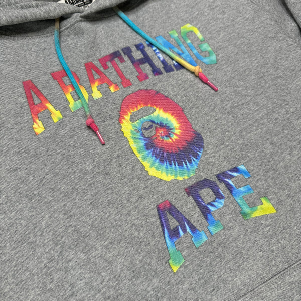 [XL] Bape Tie-Dye College Logo Hoodie