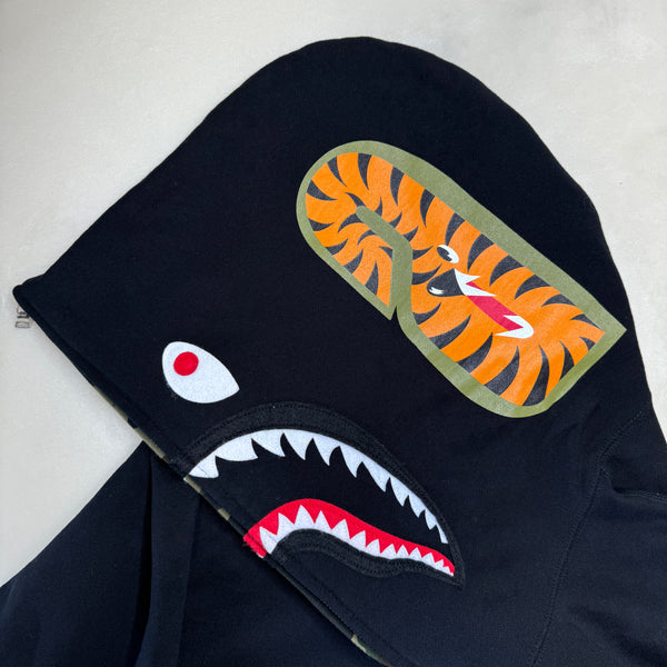 [2XL] Bape Half Camo Shark Hoodie