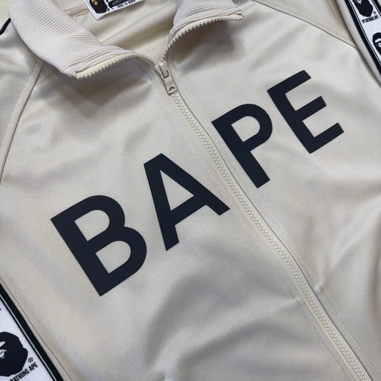 [S] Bape Cream Spell Out Zip-Up