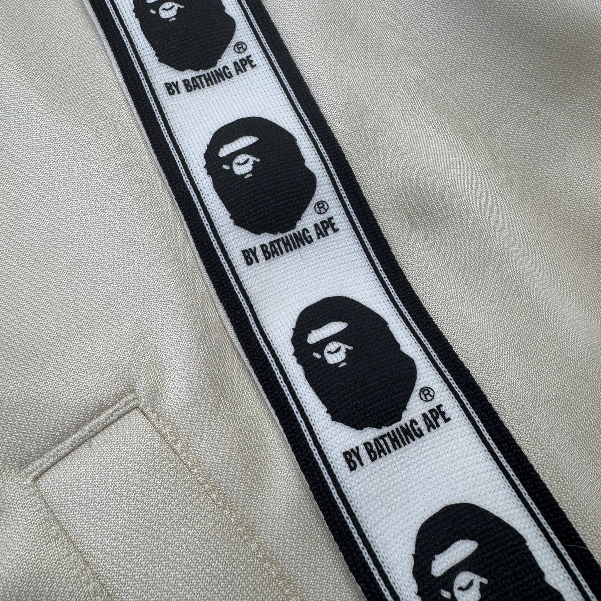 [S] Bape Cream Spell Out Zip-Up