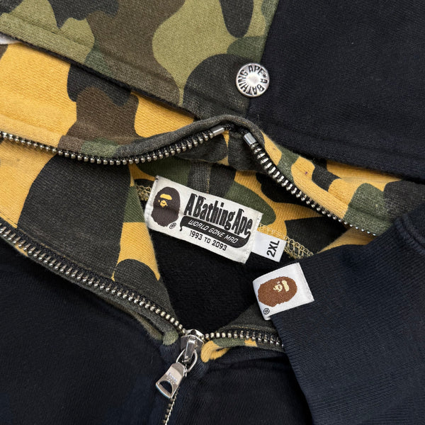 [2XL] Bape 1st Camo Double Shark Full-Zip Hoodie